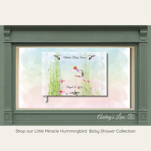 Hummingbird & Wildflower Baby Shower ゲストブック