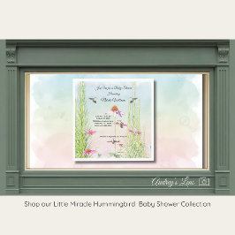 Hummingbird & Wildflower Baby Shower スタンダードランチョンナプキン