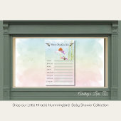 Hummingbird & Wildflower Baby Shower チラシ