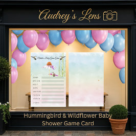 Hummingbird & Wildflower Baby Shower チラシ