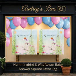 Hummingbird & Wildflower Baby Shower フェイバータグ