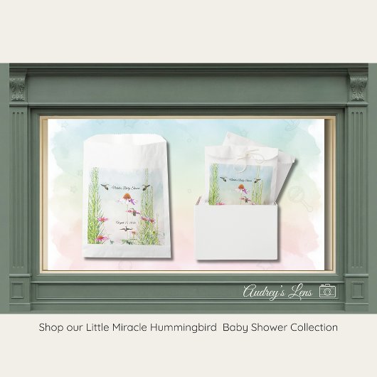 Hummingbird & Wildflower Baby Shower フェイバーバッグ