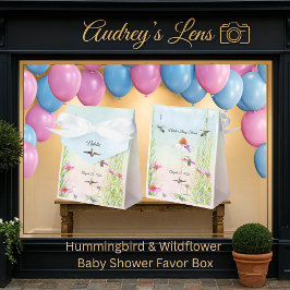 Hummingbird & Wildflower Baby Shower フェイバーボックス