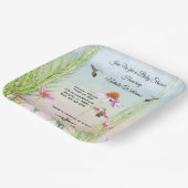 Hummingbird & Wildflower Baby Shower ペーパープレート (傾斜あり)