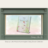 Hummingbird & Wildflower Baby Shower 台座サイン
