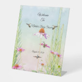 Hummingbird & Wildflower Baby Shower 台座サイン (正面)