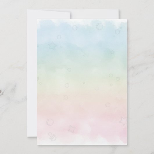 Hummingbird & Wildflower Baby Shower 招待状 (裏面)