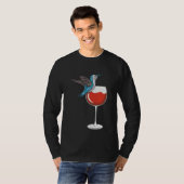 Hummingbird Wine Drinking Birdwatching Tシャツ (正面フル)