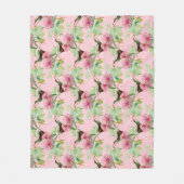 HummingBirdsシリーズデザインワン フリースブランケット (正面)