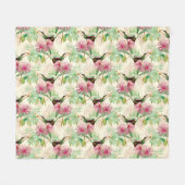 HummingBirdsシリーズデザイン2 フリースブランケット (正面(横))