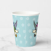 Hummingbirds誕生日パーティーの名前をカラフル追加 紙コップ (右)