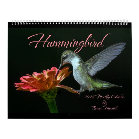 Hummingbirds 2026 Monthly Calendar By Tom Minutolo カレンダー (カバー)