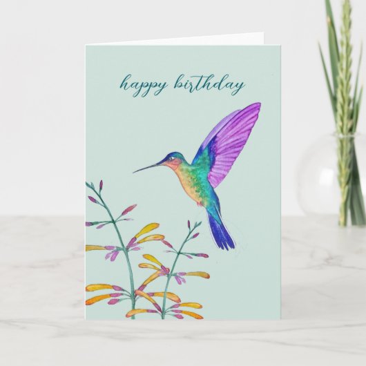 Hummingbirds and Flowers カード (正面)