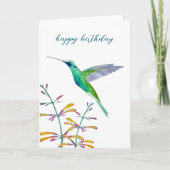 Hummingbirds and Flowers カード (正面)