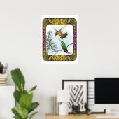 Hummingbirds and Flowers #2 ポスター (ホームオフィス)