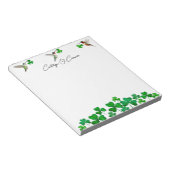 Hummingbirds and Shamrocksメモ帳 ノートパッド (アングル)