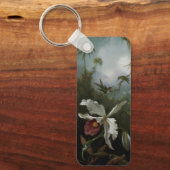 Hummingbirds and White Orchid by Martin J. Heade キーホルダー (正面)