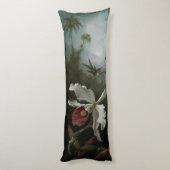 Hummingbirds and White Orchid by Martin J. Heade ボディピロー (裏面 (縦))