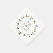 Hummingbirds Birthday  スタンダードカクテルナプキン (角)