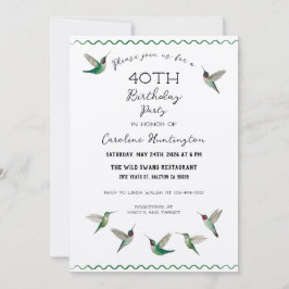 Hummingbirds Birthday Invitation 招待状