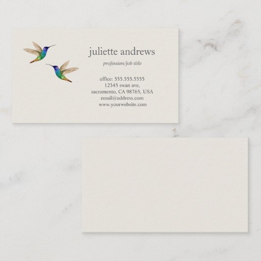 Hummingbirds Business Card 名刺 (正面/裏面)