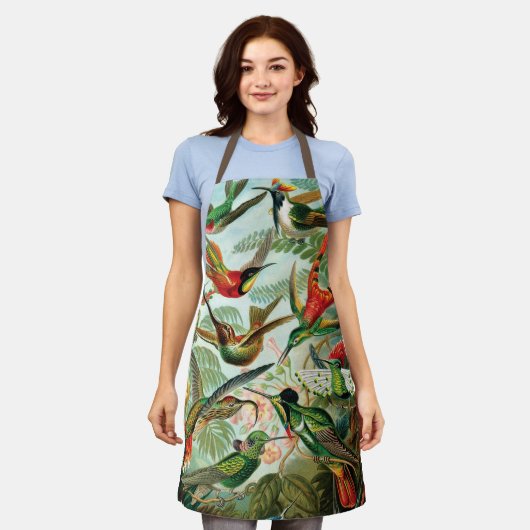 Hummingbirds by Ernst Haeckel   エプロン (着用した状態)