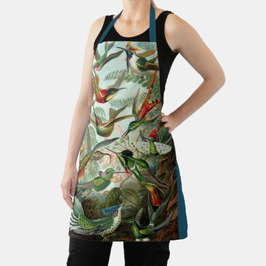 Hummingbirds by Ernst Haeckel, Birds Trees エプロン (インサイチュ)