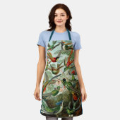 Hummingbirds by Ernst Haeckel, Birds Trees エプロン (着用した状態)