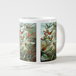 Hummingbirds by Ernst Haeckel, Birds Trees ジャンボコーヒーマグカップ