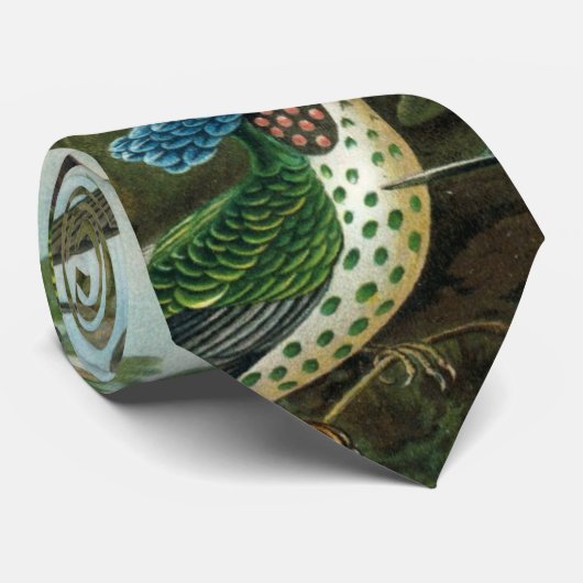 Hummingbirds by Ernst Haeckel, Birds Trees ネクタイ (ロール)