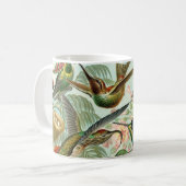 Hummingbirds by Ernst Haeckel, Birds Trees マグカップ (正面左)