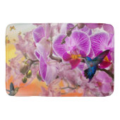 Hummingbirds & Flowers Entryway, Home Rug or Mat バスマット (正面)