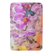 Hummingbirds & Flowers Entryway, Home Rug or Mat バスマット (正面縦)