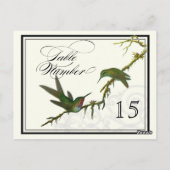 Hummingbirds n Swirls – テーブルプレイスカード番号 ポストカード (裏面)