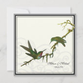 Hummingbirds n Swirls -結婚式招待状 招待状 (裏面)