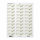 Hummingbirds n Swirls Gray -差出人住所ラベル ラベル (フルシート)