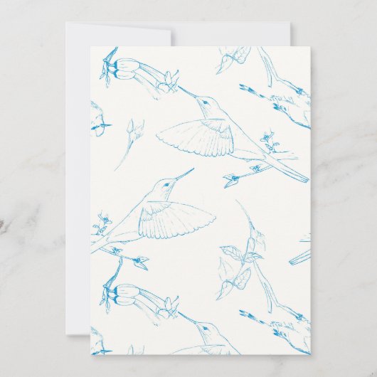 Hummingbirds Pattern セーブザデート (正面)