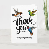 Hummingbirds Thank You カード (正面)