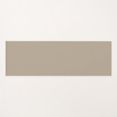 Hummus Beige、ライトブラウンニュートラル無地のカラー ヨガマット (正面(横))