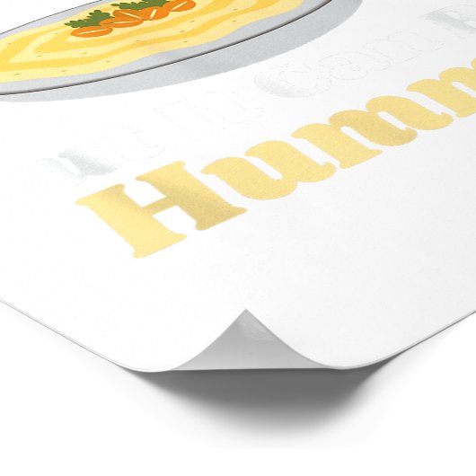 Hummus Tおもしろいシャツ – お金は愛で買きない ポスター (角)