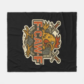 Humor Crow Funny Gothic F-Caw-F フリースブランケット (正面(横))