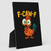 Humor Funny Crow F-Caw-F Gothic フォトプラーク (側面)