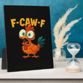 Humor Funny Crow F-Caw-F Gothic フォトプラーク (側面)