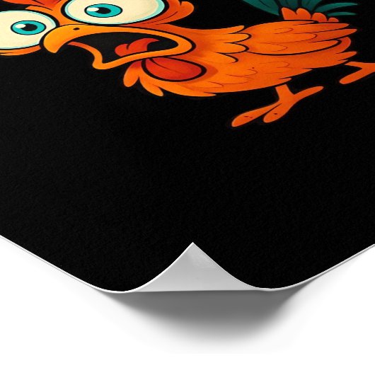 Humor Funny Crow F-Caw-F Gothic ポスター (角)