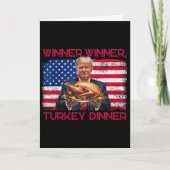 Humor Funny Trump Winner Winner Turkey Dinner Than カード (正面)