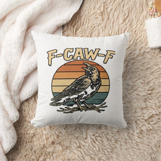 Humor Gothic F Caw F Funny Crow Creative Style クッション (ブランケット)