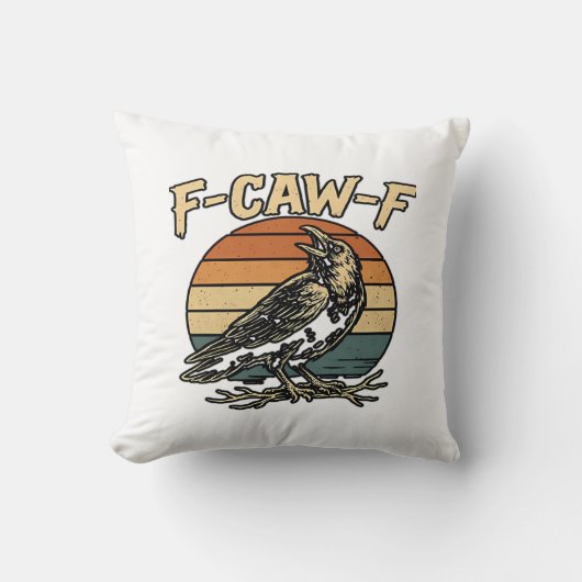 Humor Gothic F Caw F Funny Crow Creative Style クッション (正面)