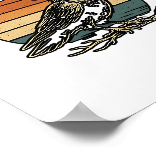 Humor Gothic F Caw F Funny Crow Creative Style ポスター (角)