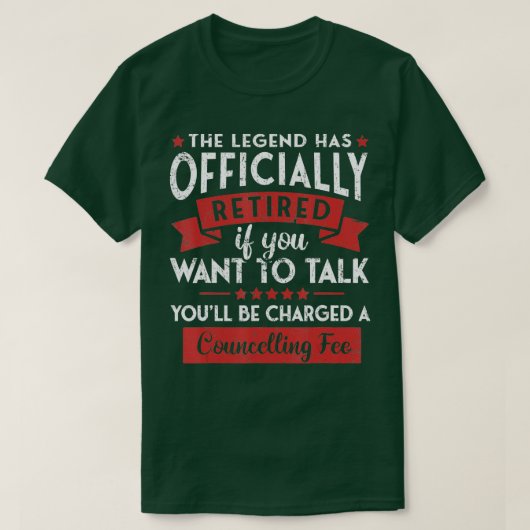 Humor Retirement Gag Gift The Legend Has Officiall Tシャツ (デザイン正面)