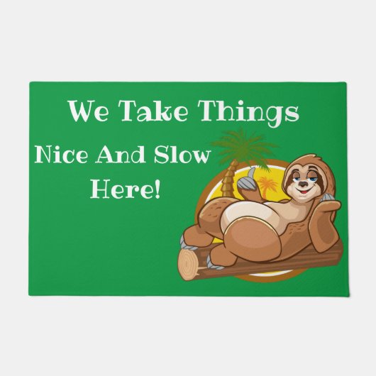 Humor Sloth  ドアマット (正面)